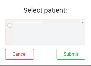 AdvancedMD select patient confirmation